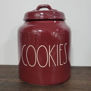 Rae Dunn Burgundy Cookie Jar